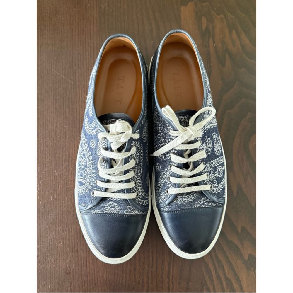 Taft The Jack Sneaker Bold Paisley Jacquard Fabric & Leather Size 43 (10) - Picture 11 of 12